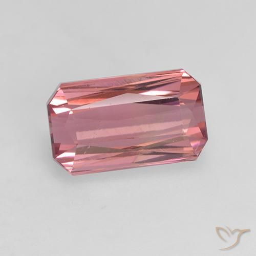 1.84ct Natürlicher Dunkelorangerosa Turmalin, Smaragdschliff, VVS-VS