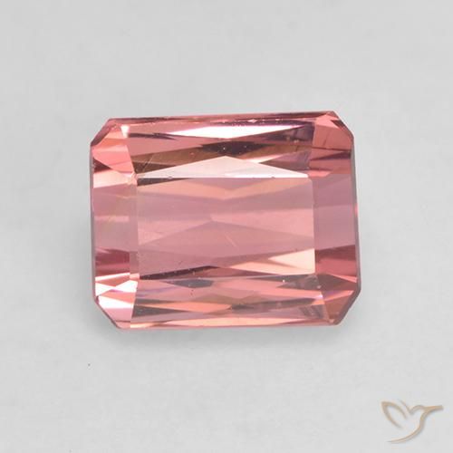 1.43ct Natürlicher Mittelrosa Turmalin, Smaragdschliff, VVS-VS