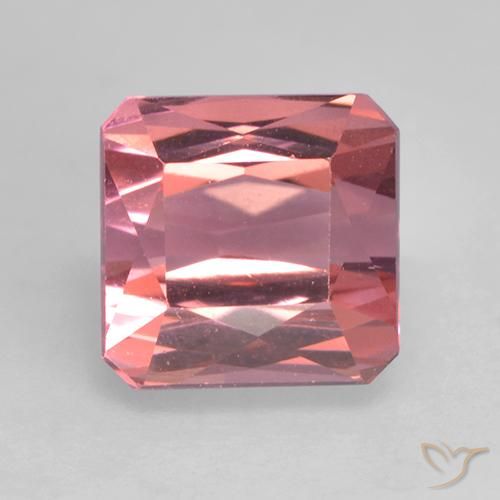 1.65ct Natürlicher hellrosa Turmalin, Smaragdschliff, VVS-VS