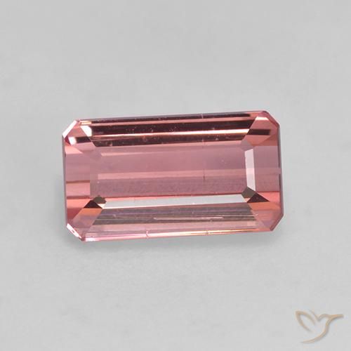 1.59ct Natürlicher orange-rosa Turmalin, Smaragdschliff, VVS-VS