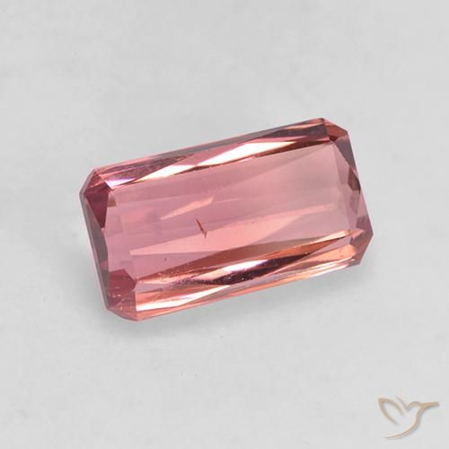 9,17 ctw natürlicher orange-rosa Turmalin, Oktagonschliff, VS