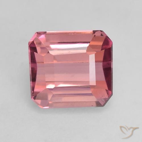 1.52ct Natürlicher Mittelrosa Turmalin, Smaragdschliff, VVS-VS