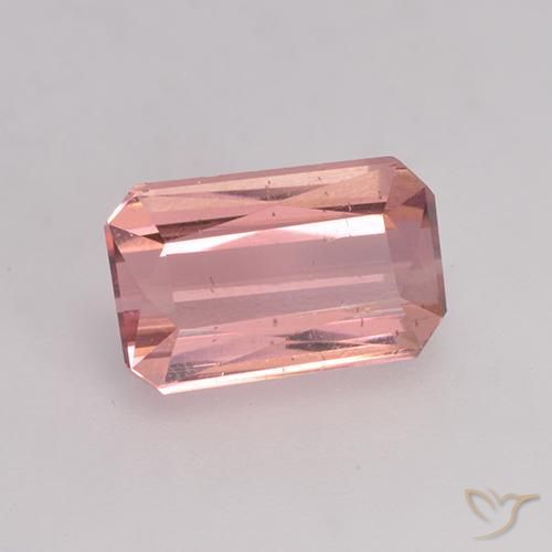9,17 ctw natürlicher orange-rosa Turmalin, Oktagonschliff, VS