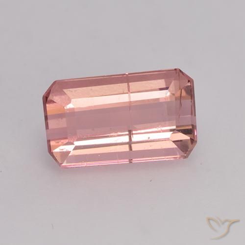 1.11ct Natürlicher Light Candy Apfelrot Turmalin, Smaragdschliff, SI