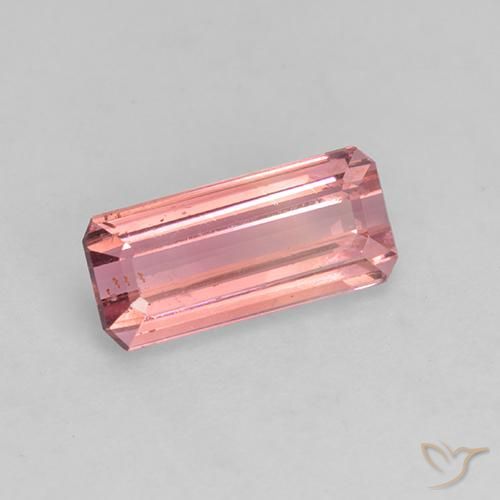 9,17 ctw natürlicher orange-rosa Turmalin, Oktagonschliff, VS