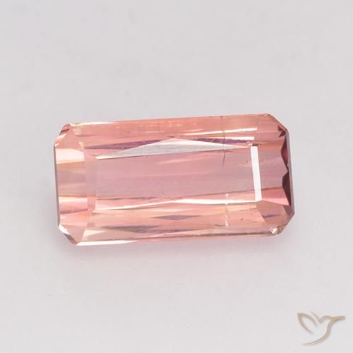 1.24ct Natürlicher Mittel-Hellrosa Turmalin, Smaragdschliff, VS