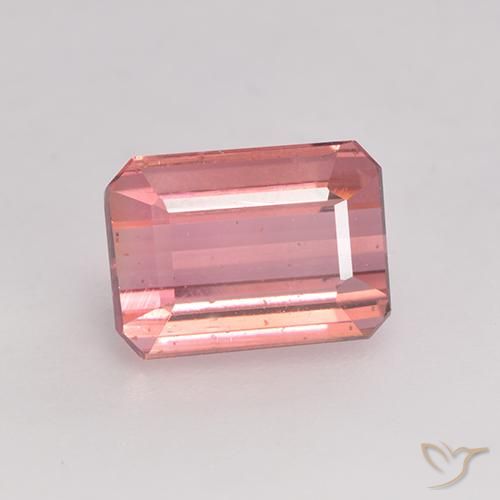 1.86ct Natürlicher hellrosa Turmalin, Smaragdschliff, VS