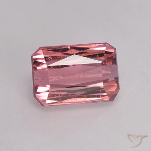 1.60ct Natürlicher Mittelrosa Turmalin, Smaragdschliff, VS-SI