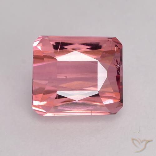 1.27ct Natürlicher Intensives Rosa Turmalin, Smaragdschliff, VS