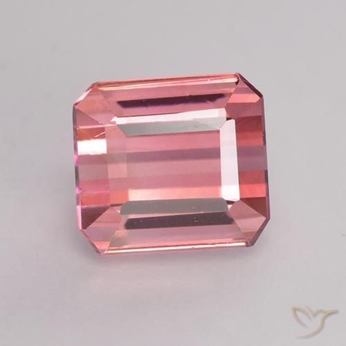 1.89ct Natürlicher Mittelrosa Turmalin, Smaragdschliff, VVS-VS