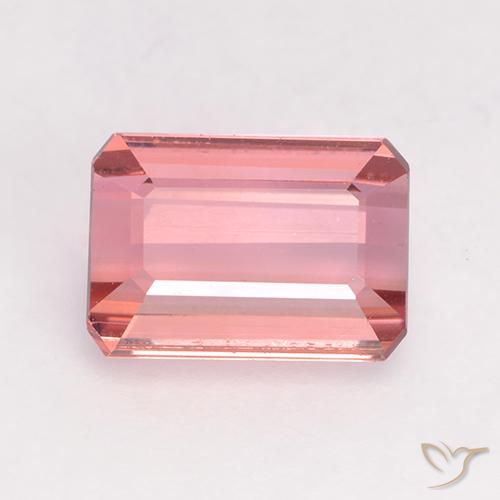 1.40ct Natürlicher hellrosa Turmalin, Smaragdschliff, VVS-VS