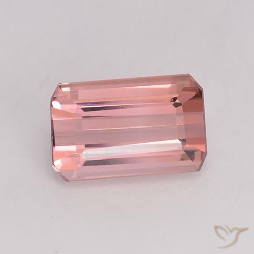 9,17 ctw natürlicher orange-rosa Turmalin, Oktagonschliff, VVS-VS