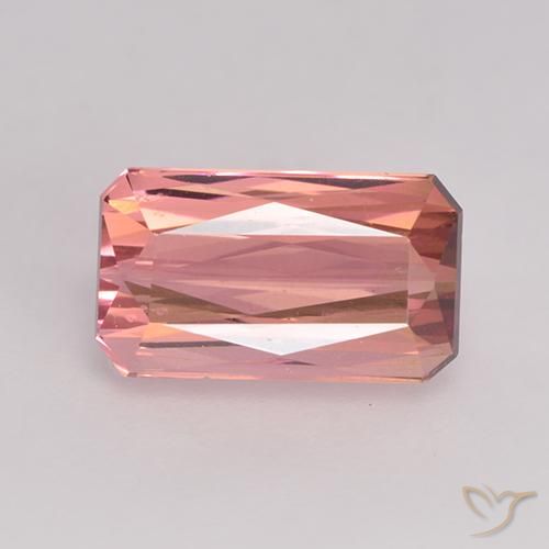 1.73ct Natürlicher Mittelrosa Turmalin, Smaragdschliff, VVS-VS