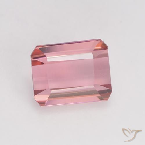 1.54ct Natürlicher hellrosa Turmalin, Smaragdschliff, VVS-VS