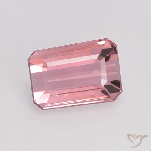 1.41ct Natürlicher orange-rosa Turmalin, Smaragdschliff, VVS-VS