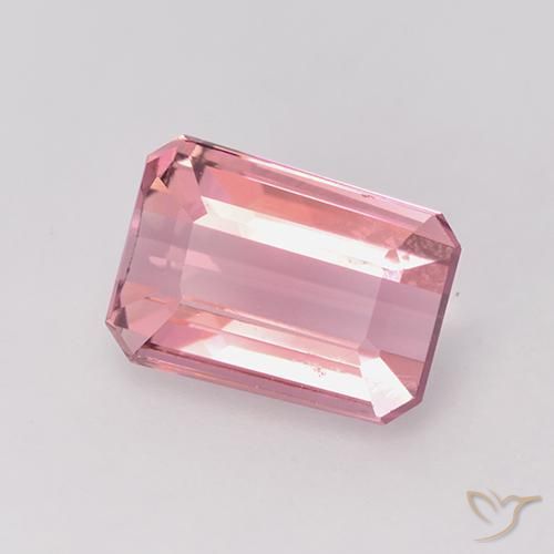 9,17 ctw natürlicher orange-rosa Turmalin, Oktagonschliff, VVS-VS