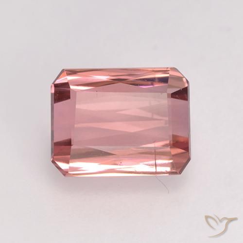 1.87ct Natürlicher orange-rosa Turmalin, Smaragdschliff, VS-SI