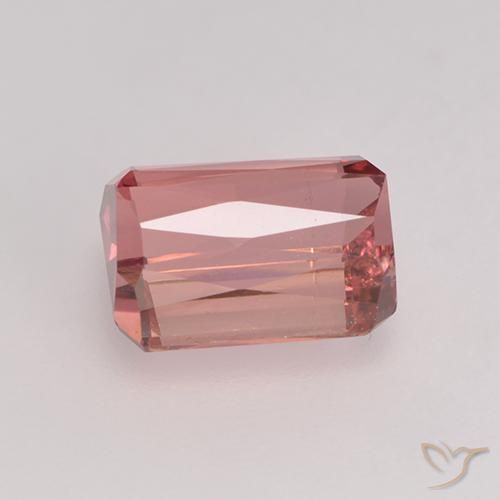 9,17 ctw natürlicher orange-rosa Turmalin, Oktagonschliff, VS-SI