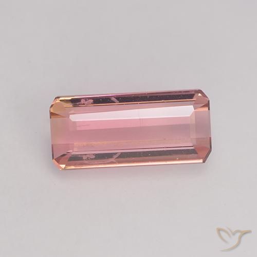 9,17 ctw natürlicher orange-rosa Turmalin, Oktagonschliff, VS
