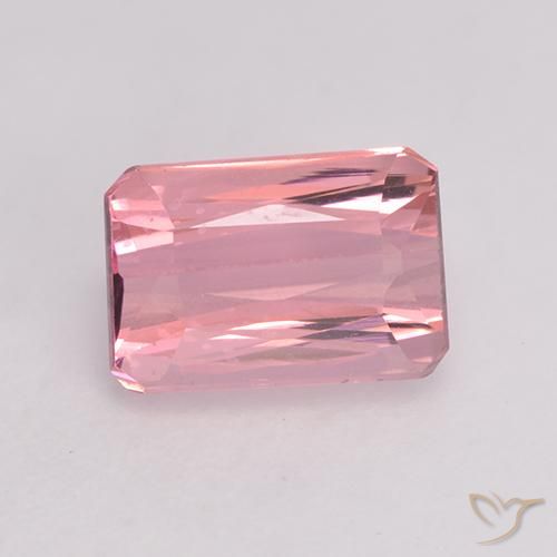1.27ct Natürlicher Hellrosa Kaugummi Turmalin, Smaragdschliff, VVS-VS