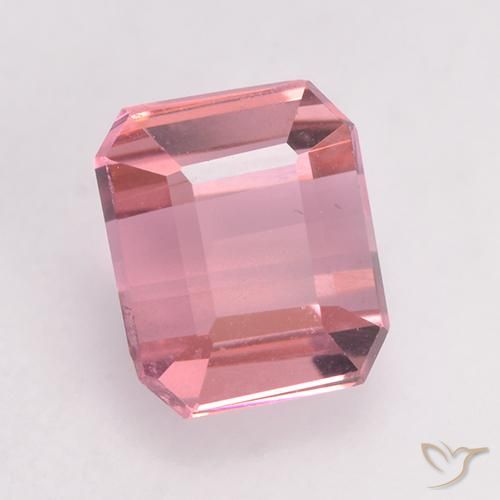 1.10ct Natürlicher Hellrosa Kaugummi Turmalin, Smaragdschliff, VVS-VS