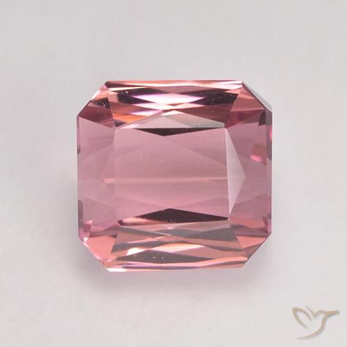 1.43ct Natürlicher Hellrosa Kaugummi Turmalin, Smaragdschliff, VVS-VS