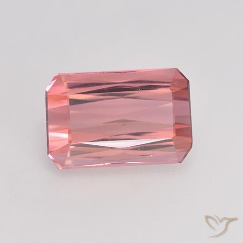 1.54ct Natürlicher Kaugummi-Rosa-Ton Turmalin, Smaragdschliff, VVS-VS