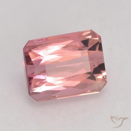 9,17 ctw natürlicher orange-rosa Turmalin, Oktagonschliff, VVS-VS