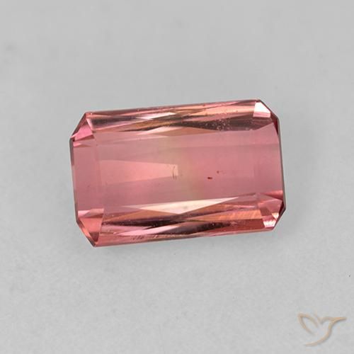 1.66ct Natürlicher Rosenholz Rosa Turmalin, Smaragdschliff, VVS-VS