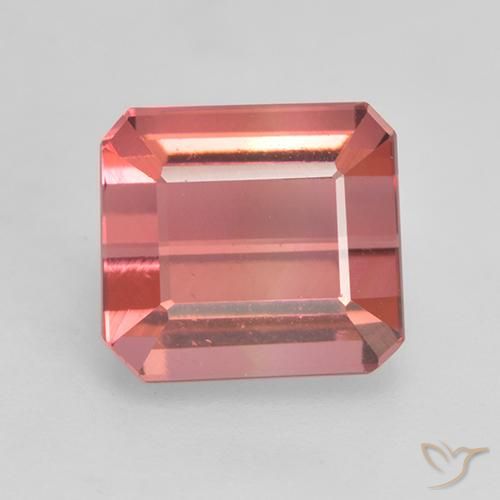 3.02ct Natürlicher Rosenholz Rosa Turmalin, Smaragdschliff, VVS-VS