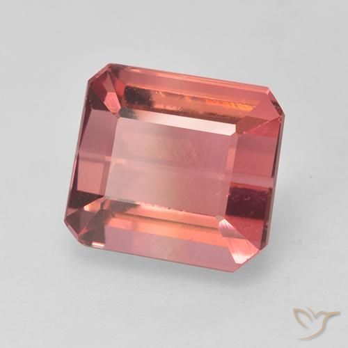 9,17 ctw natürlicher Rosenholz Rosa Turmalin, Oktagonschliff, VVS-VS