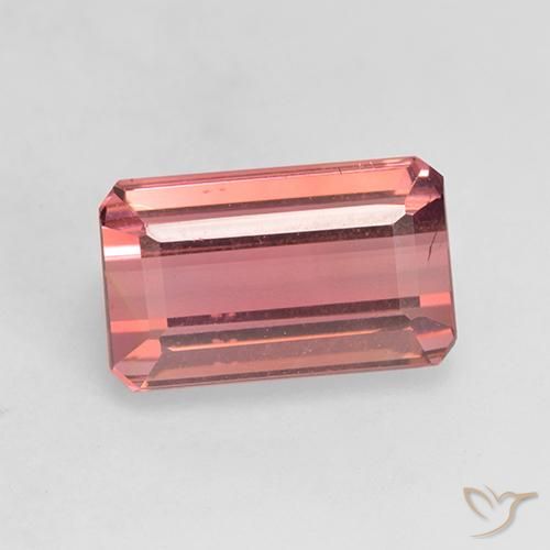 3.30ct Natürlicher Dunkelpink Turmalin, Smaragdschliff, VS