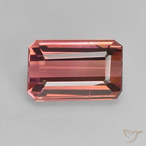 3.61ct Natürlicher Mittelrosa Turmalin, Smaragdschliff, VS