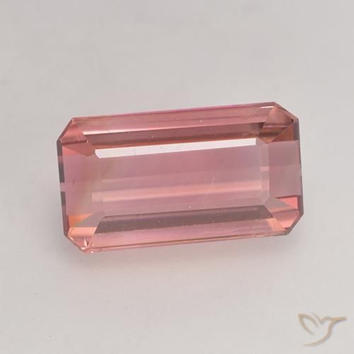 2.83ct Natürlicher orange-rosa Turmalin, Smaragdschliff, VVS-VS