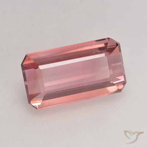 9,17 ctw natürlicher orange-rosa Turmalin, Oktagonschliff, VVS-VS