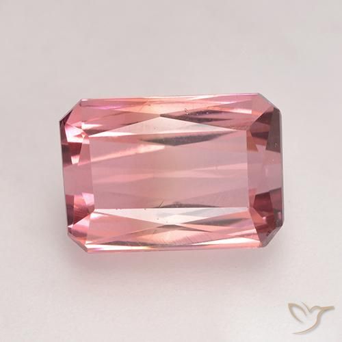 2.49ct Natürlicher Mittelrosa Turmalin, Smaragdschliff, VVS-VS