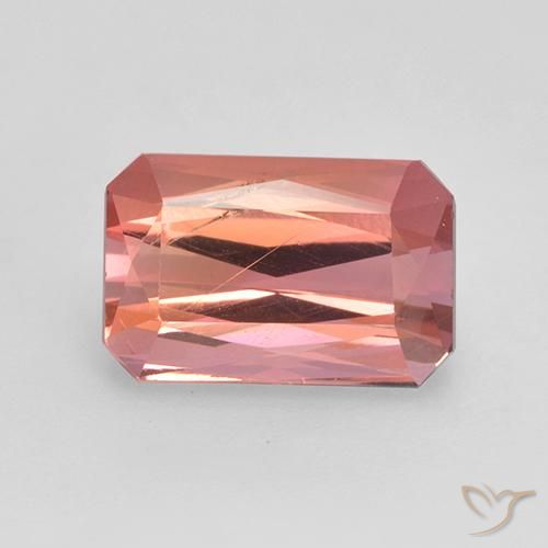 2.45ct Natürlicher rötlich-rosa Turmalin, Smaragdschliff, SI