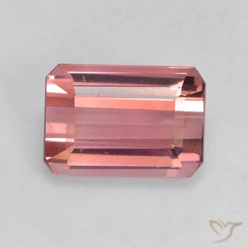 2.49ct Natürlicher Dunkelorangerosa Turmalin, Smaragdschliff, VVS-VS