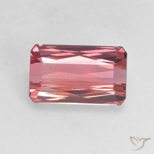2.42ct Natürlicher tiefrosa Turmalin, Smaragdschliff, VVS-VS