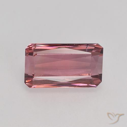 3.20ct Natürlicher Dunkelpink Turmalin, Smaragdschliff, VS-SI