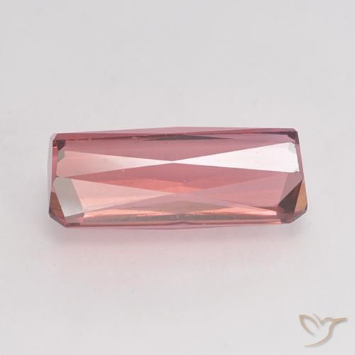 9,17 ctw natürlicher orange-rosa Turmalin, Oktagonschliff, VVS-VS
