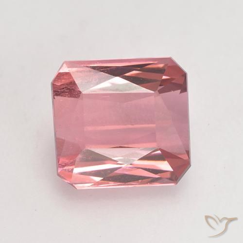 3.10ct Natürlicher Mittelrosa Turmalin, Smaragdschliff, VS