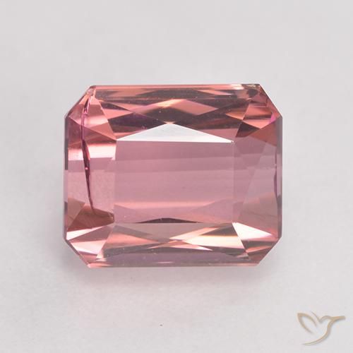 3.60ct Natürlicher Mittelrosa Turmalin, Smaragdschliff, SI