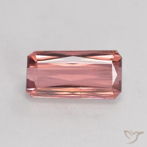 3.47ct Natürlicher orange-rosa Turmalin, Smaragdschliff, SI