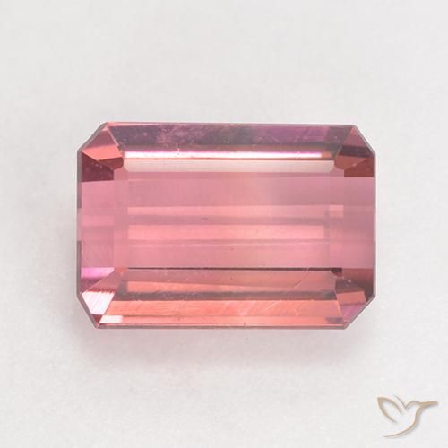 3.15ct Natürlicher Mittelrosa Turmalin, Smaragdschliff, VS