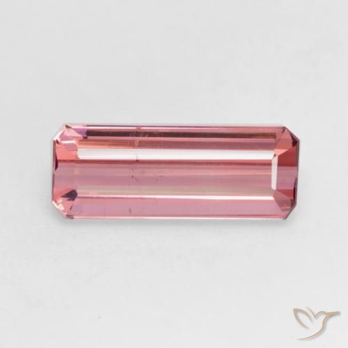 2.19ct Natürlicher orange-rosa Turmalin, Smaragdschliff, VS-SI