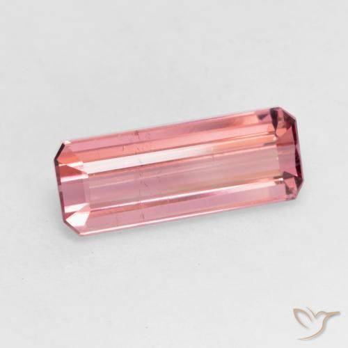 9,17 ctw natürlicher orange-rosa Turmalin, Oktagonschliff, VS-SI
