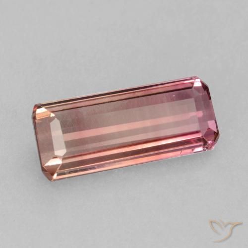 9,17 ctw natürlicher orange-rosa Turmalin, Oktagonschliff, VS