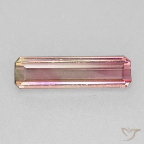 1.86ct Natürlicher orange-rosa Turmalin, Smaragdschliff, VS