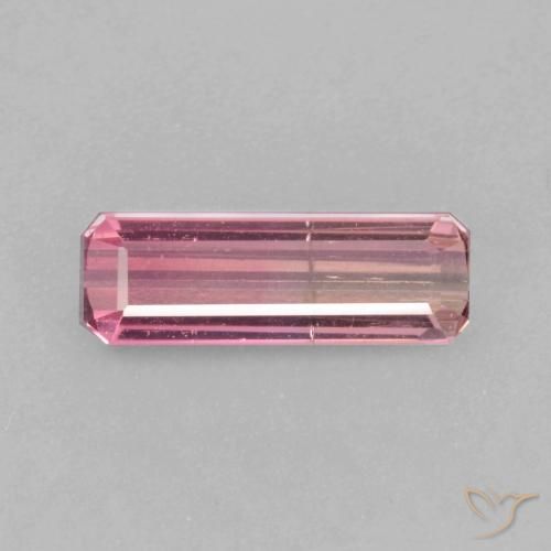 1.57ct Natürlicher hellrosa Turmalin, Smaragdschliff, VS-SI